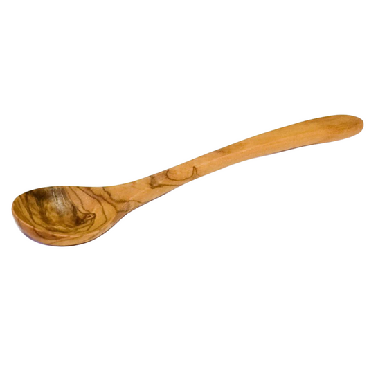 Baby feeding spoon in olive wood